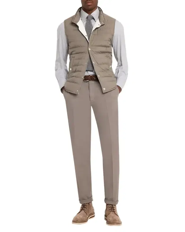 Brunello Cucinelli Men 's Quilted Snap-Front Quilted Vest