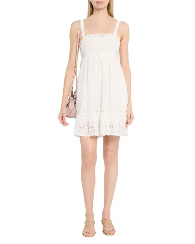 Nerelle Cotton Eyelet Mini Dress