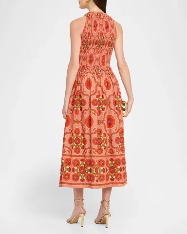 Cara Cara Leandra Printed Cotton Midi Dress | Thumbnail 2 Cara Cara Leandra Printed Cotton Midi Dress | Thumbnail 2