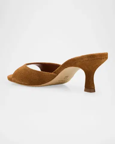 Staud 55mm Brigitte Suede Kitten-Heel Mules | Thumbnail 3