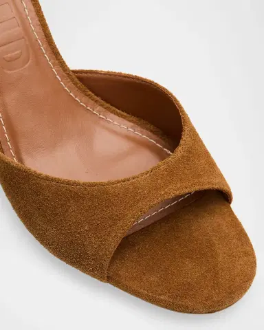 Staud 55mm Brigitte Suede Kitten-Heel Mules | Thumbnail 4