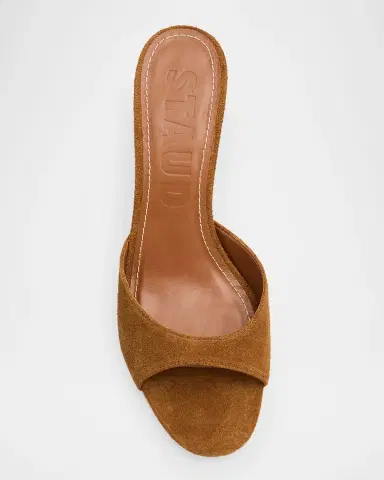 Staud 55mm Brigitte Suede Kitten-Heel Mules | Thumbnail 5