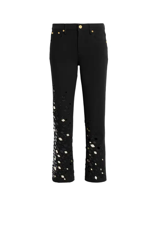 Roberto Cavalli Mirror Snake Embroidery Jeans