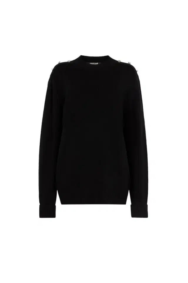 Roberto Cavalli Stud-embellished crew-neck jumper