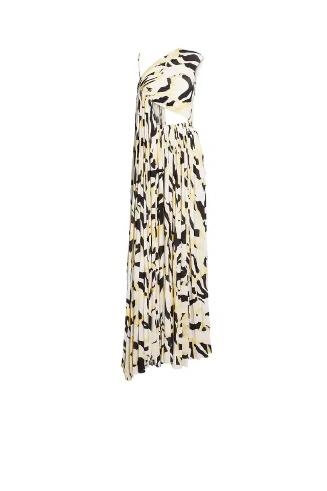 Roberto Cavalli Macro Tiger Twiga draped dress