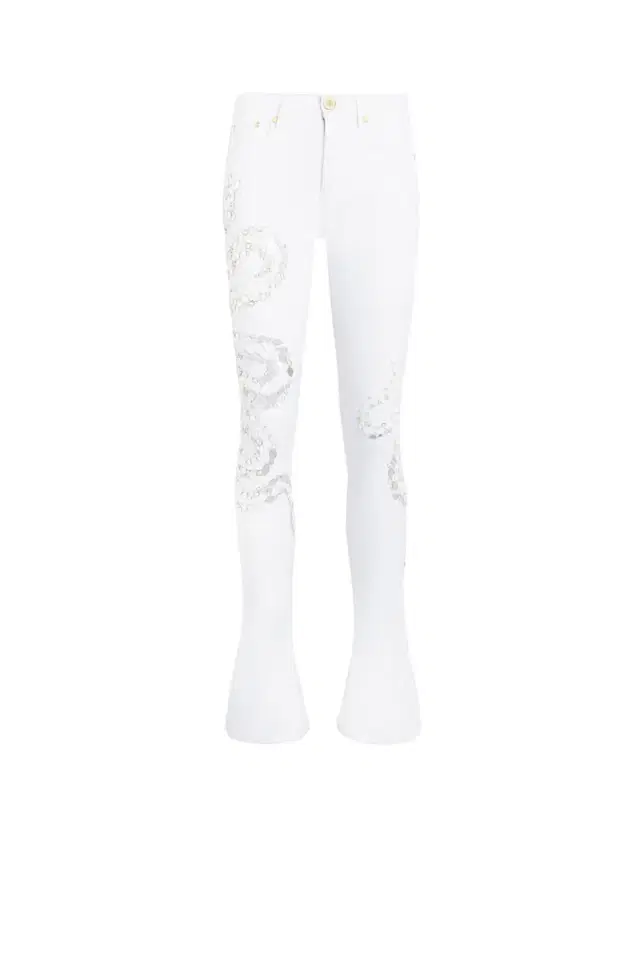 Roberto Cavalli Snake Embellished Jeans