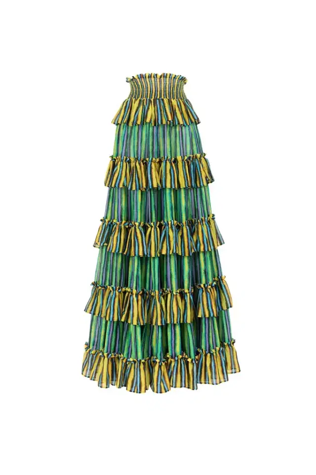 Roberto Cavalli High-waisted striped maxi skirt