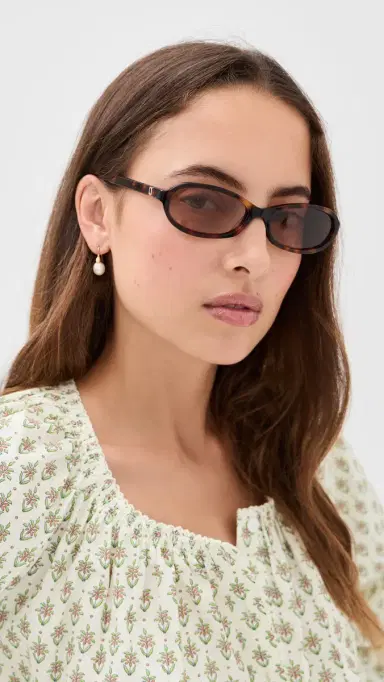 Luv Lou The Elcie Sunglasses Tortoise One Size | Thumbnail 3