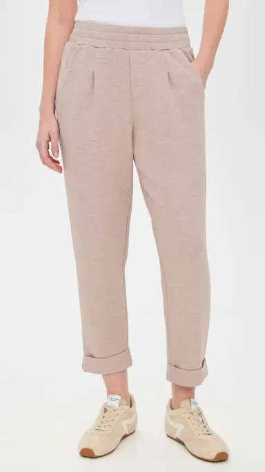 Varley The Rolled Cuff Pants Taupe Marl | Thumbnail 2