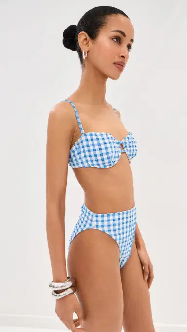 LE BOP Underwire Bikini Top Gingham (Marina/Ivory) M | Thumbnail 3