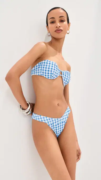 LE BOP Underwire Bikini Top Gingham (Marina/Ivory) M | Thumbnail 4