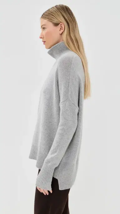 Lisa Yang Heidi Cashmere Sweater Dove Grey 0 | Thumbnail 4 Lisa Yang Heidi Cashmere Sweater Dove Grey 0 | Thumbnail 4