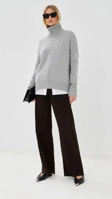 Lisa Yang Heidi Cashmere Sweater Dove Grey 0 | Thumbnail 5 Lisa Yang Heidi Cashmere Sweater Dove Grey 0 | Thumbnail 5
