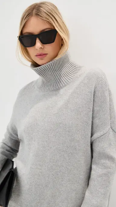 Lisa Yang Heidi Cashmere Sweater Dove Grey 0 | Thumbnail 6 Lisa Yang Heidi Cashmere Sweater Dove Grey 0 | Thumbnail 6