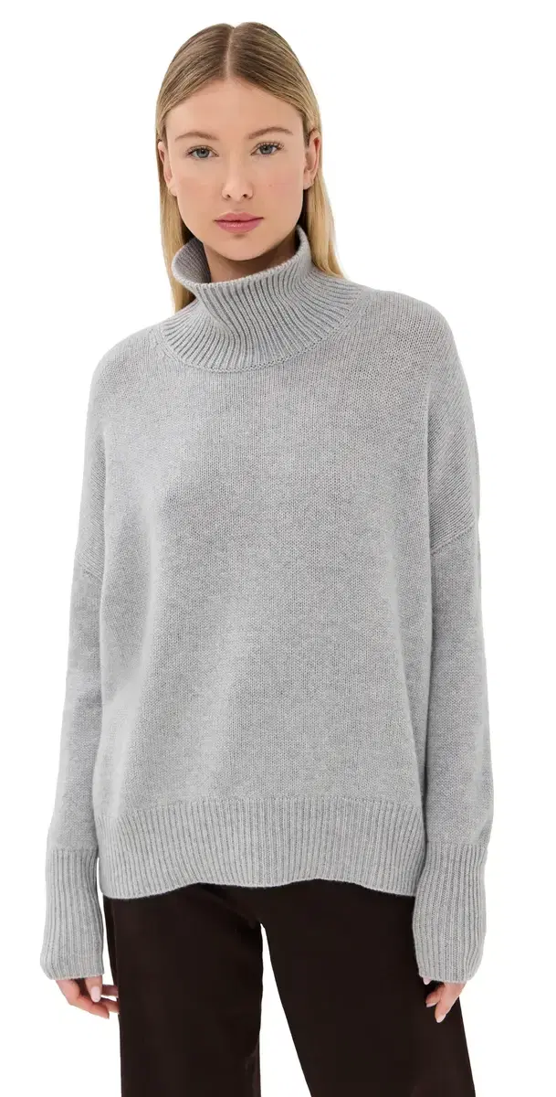 LISA YANG Heidi Cashmere Sweater Dove Grey
