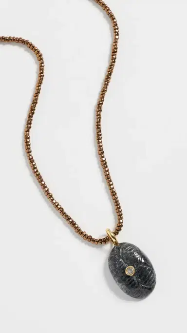 Maison Irem Bronze Haze Necklace Brown One Size | Thumbnail 2