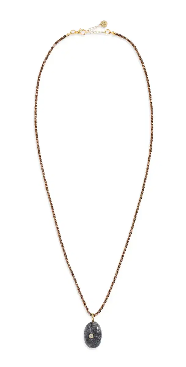 Bronze Haze Necklace Brown One Size