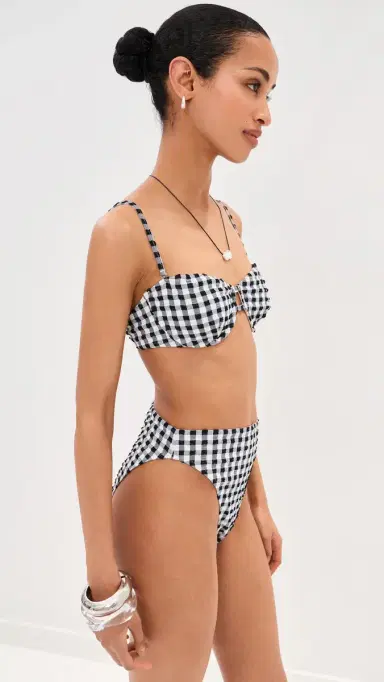 LE BOP Underwire Bikini Top Gingham (Black/White) S | Thumbnail 5