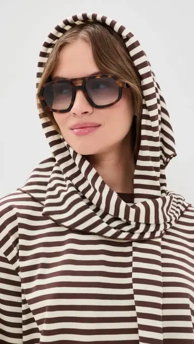 Luv Lou The Banks Sunglasses Tortoise One Size | Thumbnail 3