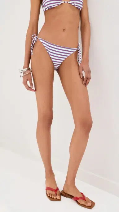 LE BOP Side Tie Bikini Bottoms Varigated Stripe L | Thumbnail 2