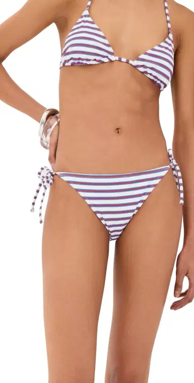 LE BOP Side Tie Bikini Bottoms Varigated Stripe L | Thumbnail 1