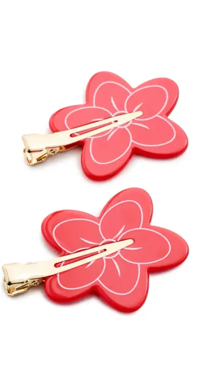 Emi Jay Hibiscus Beach Popstar Clips Hibiscus Peach One Size | Thumbnail 1