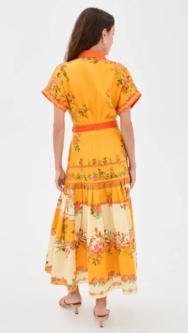 Saloni Riya Dress 46 Zinnia Sunset Plmt | Thumbnail 3 Saloni Riya Dress 46 Zinnia Sunset Plmt | Thumbnail 3
