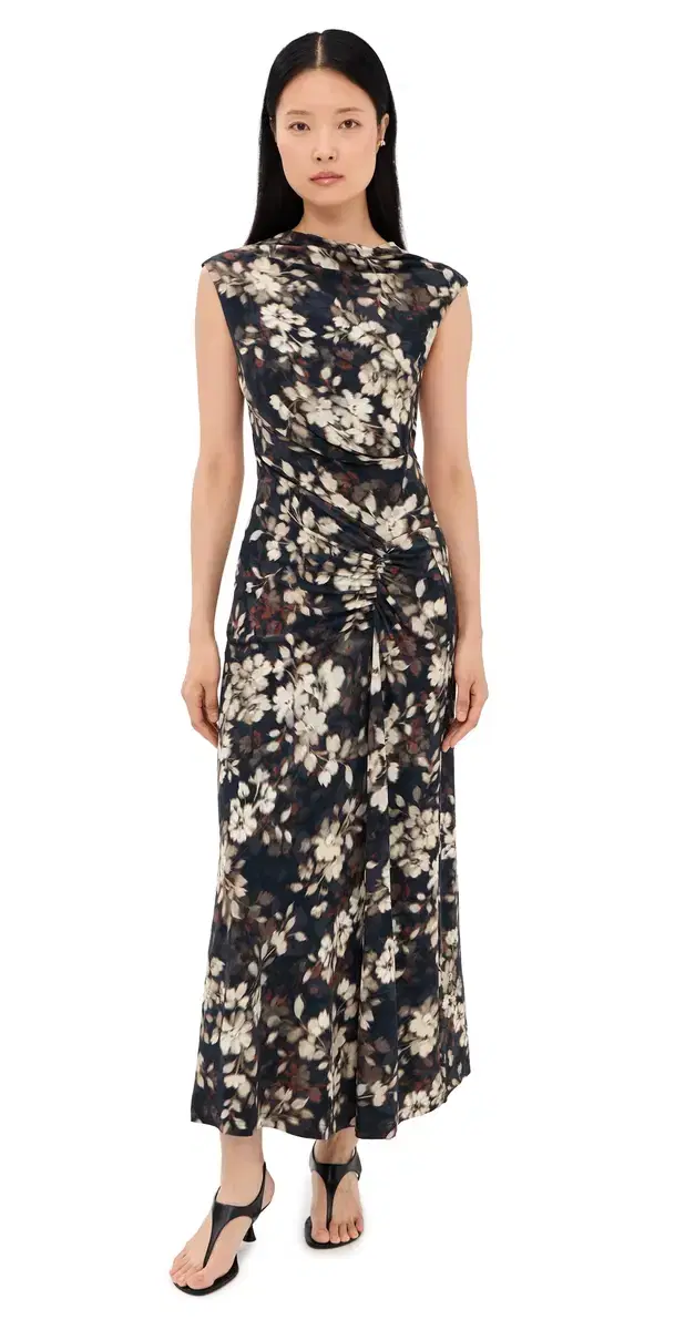 SIMKHAI Acacia Midi Dress Black multi