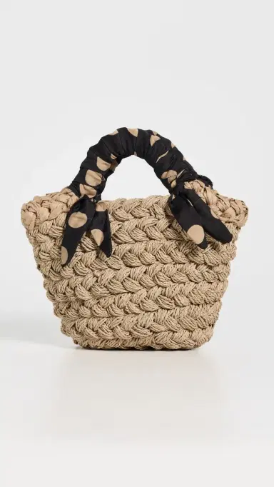 SIMONMILLER Twilly Basket Bag Polka Dot/Natural One Size | Thumbnail 2 SIMONMILLER Twilly Basket Bag Polka Dot/Natural One Size | Thumbnail 2