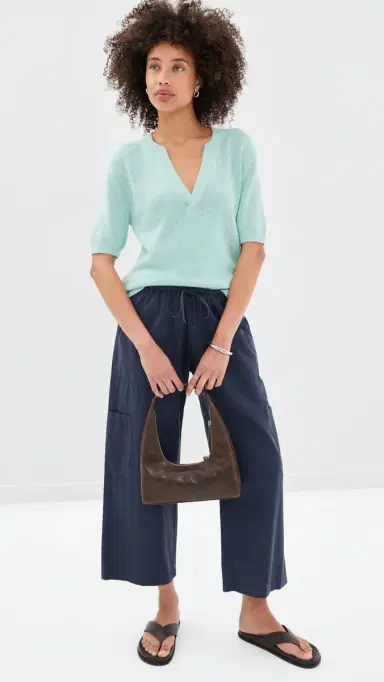 Varley Palmer Knit Top Chalk Blue | Thumbnail 5 Varley Palmer Knit Top Chalk Blue | Thumbnail 5