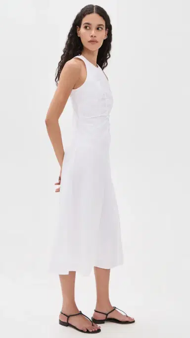Theory Asymmetrical Ruched Tank Dress white - 100 | Thumbnail 4 Theory Asymmetrical Ruched Tank Dress white - 100 | Thumbnail 4