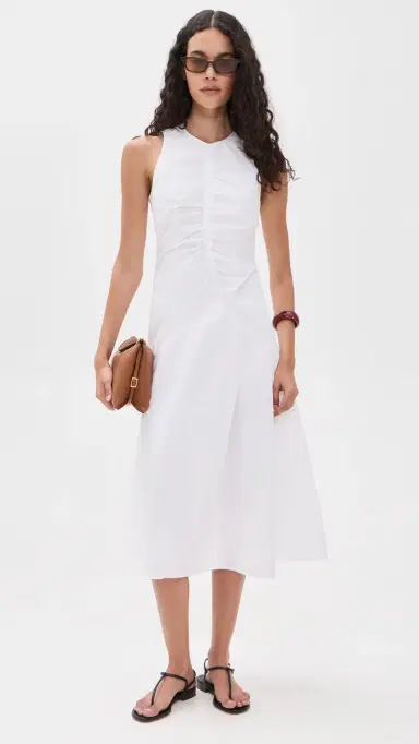 Theory Asymmetrical Ruched Tank Dress white - 100 | Thumbnail 5 Theory Asymmetrical Ruched Tank Dress white - 100 | Thumbnail 5