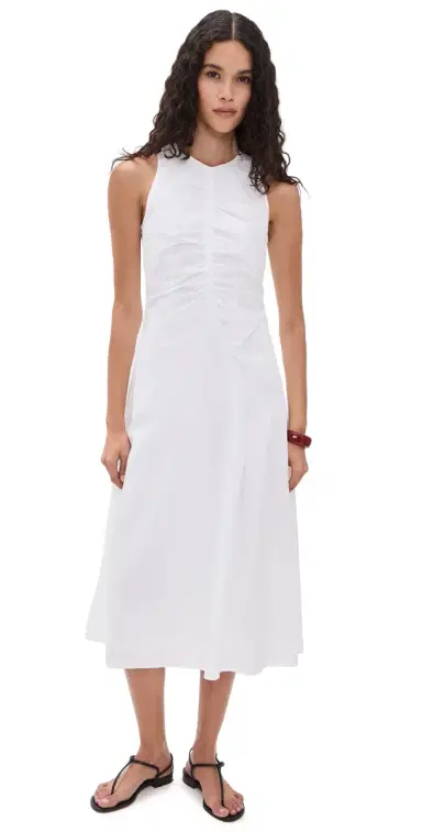 Theory Asymmetrical Ruched Tank Dress white - 100 | Thumbnail 1 Theory Asymmetrical Ruched Tank Dress white - 100 | Thumbnail 1