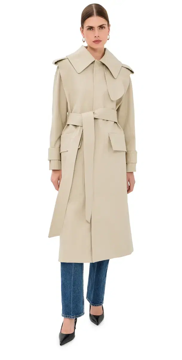 Victoria Beckham Philippa Trench Coat Beige