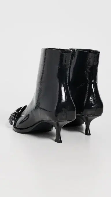 Ganni Naplack Buckle Low Boots Black | Thumbnail 4
