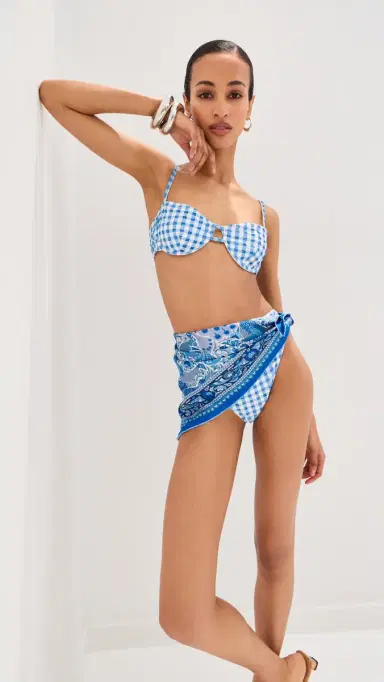 LE BOP High Waisted Bikini Bottoms Gingham (arina/) | Thumbnail 4