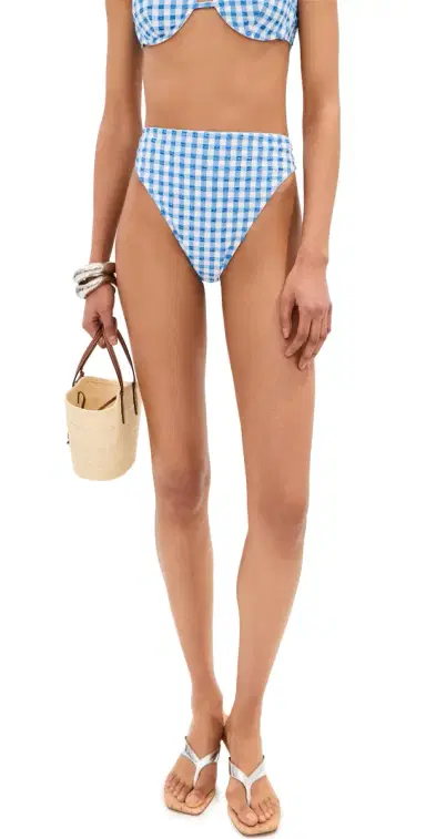 LE BOP High Waisted Bikini Bottoms Gingham (arina/) | Thumbnail 1