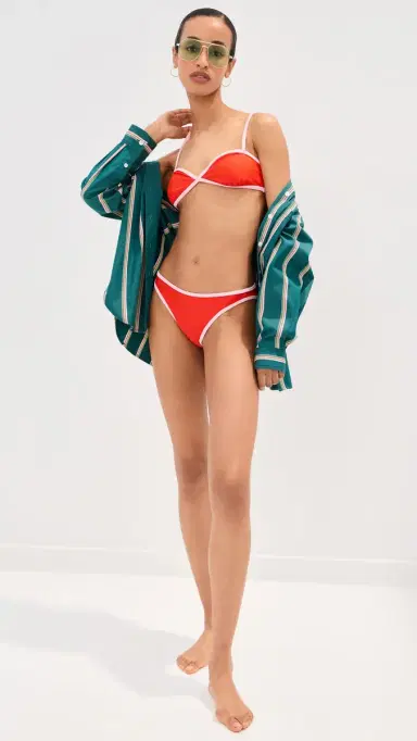LE BOP Colorblock Bikini Bottoms Clambake/Pink L | Thumbnail 4