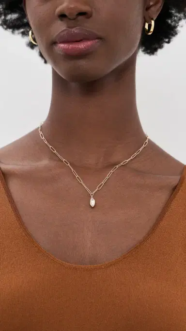 Otiumberg Marquise Lovelink Necklace Gold One Size | Thumbnail 3