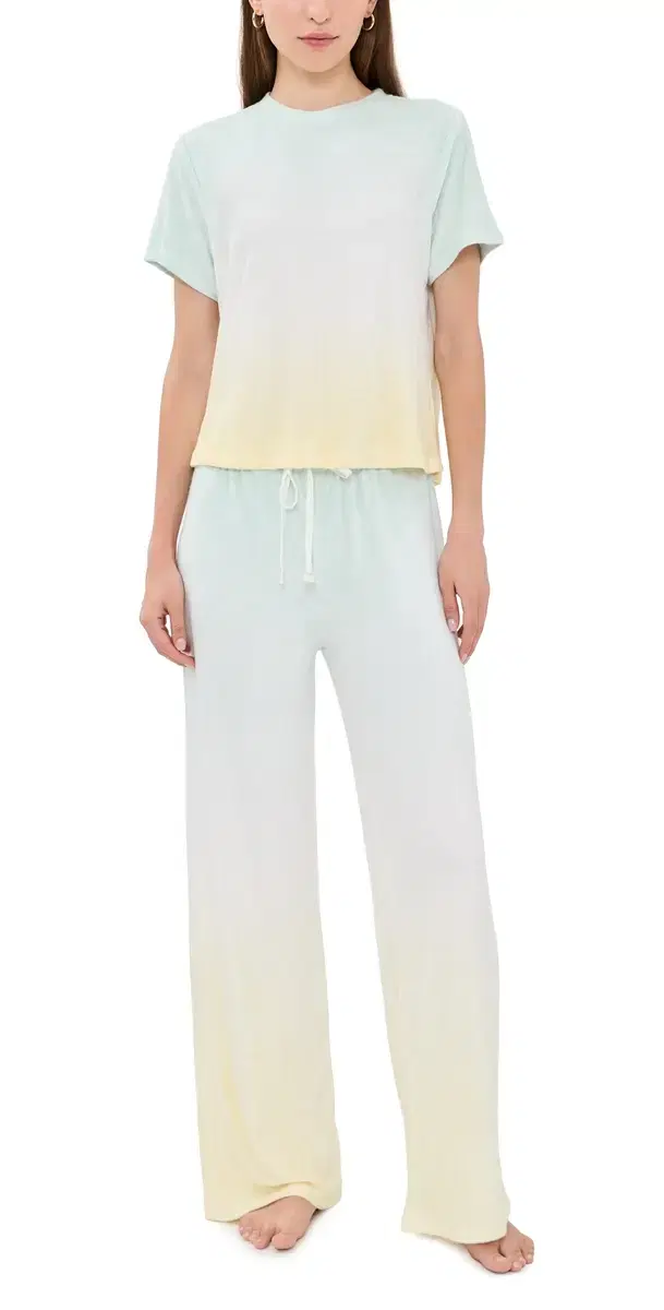 HONEYDEW Take A Break Tee Pant Set Sunrise Dip Dye