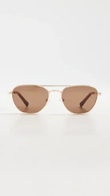 Luv Lou The Chloe Sunglasses Gold One Size | Thumbnail 2