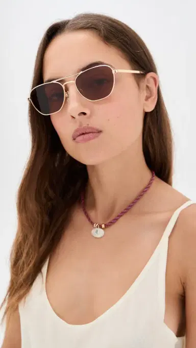 Luv Lou The Chloe Sunglasses Gold One Size | Thumbnail 3