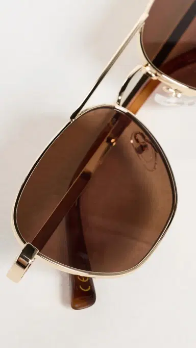 Luv Lou The Chloe Sunglasses Gold One Size | Thumbnail 5