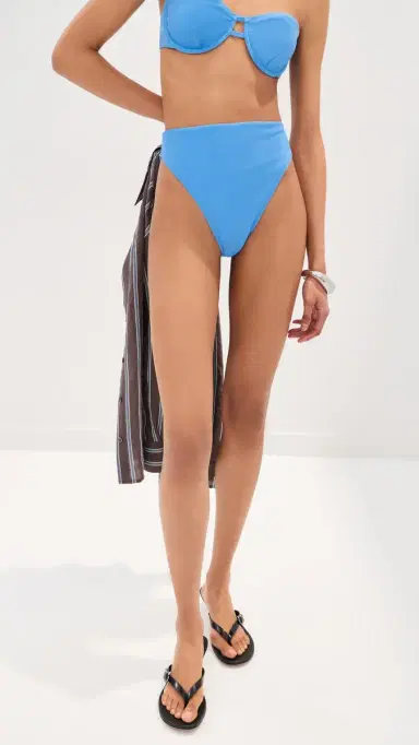 LE BOP High Waisted Bikini Bottoms Marina | Thumbnail 2
