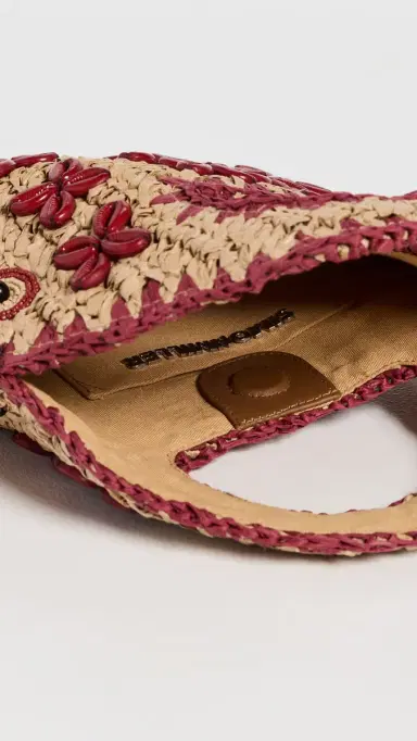 SIMONMILLER Puka Fish Bag Natural/Burgundy One Size | Thumbnail 6 SIMONMILLER Puka Fish Bag Natural/Burgundy One Size | Thumbnail 6