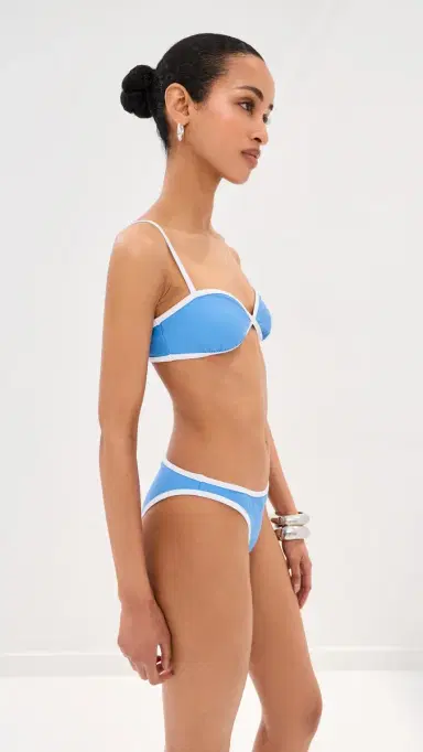 LE BOP Colorblock Bikini Top Marina/White | Thumbnail 4