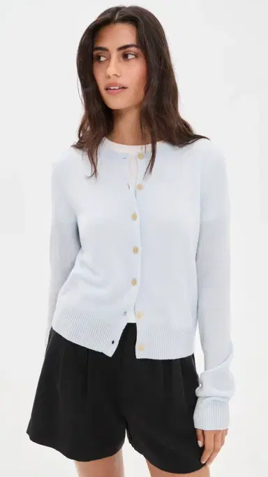 Jenni Kayne Flynn Cashmere Cardigan Baby Blue M | Thumbnail 2