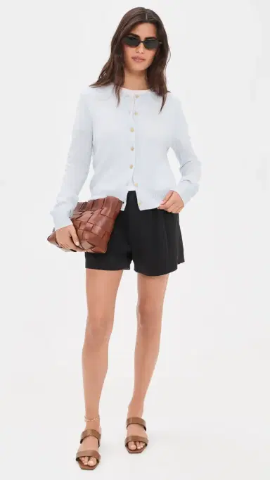 Jenni Kayne Flynn Cashmere Cardigan Baby Blue M | Thumbnail 5