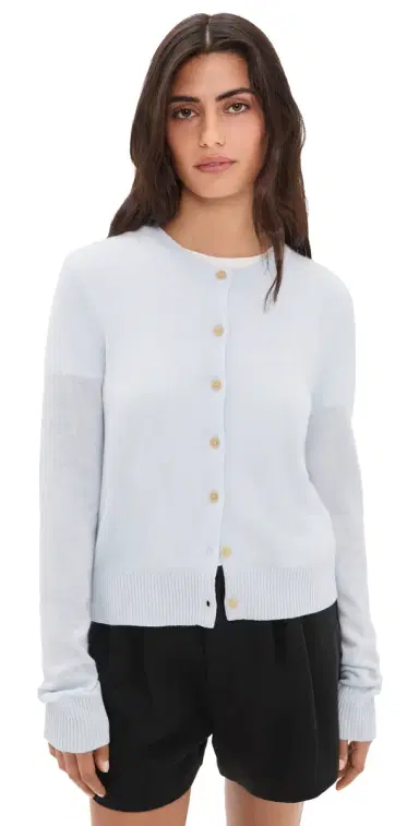 Jenni Kayne Flynn Cashmere Cardigan Baby Blue M | Thumbnail 1
