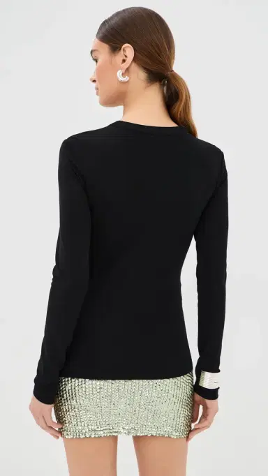 Rabanne Gathered Blouse Black | Thumbnail 3 Rabanne Gathered Blouse Black | Thumbnail 3